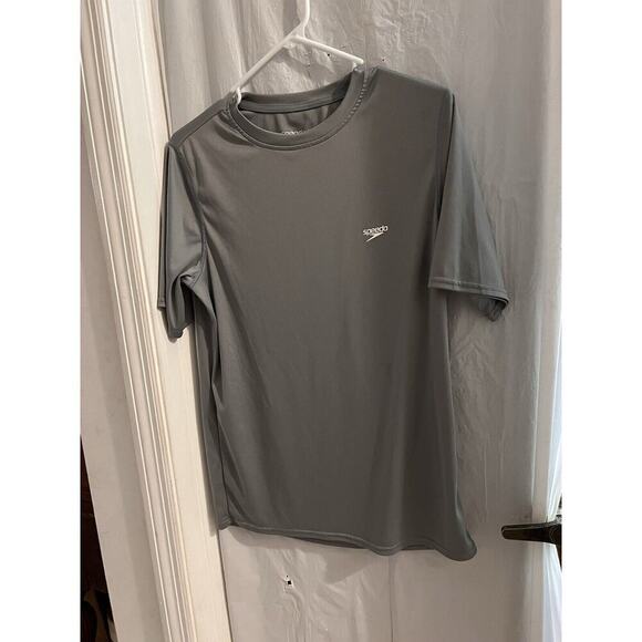 Speedo Mens Monument Swim Shirt Turbo-Dri UPF 50+ Rash Guard Small Gray - Picture 1 of 5